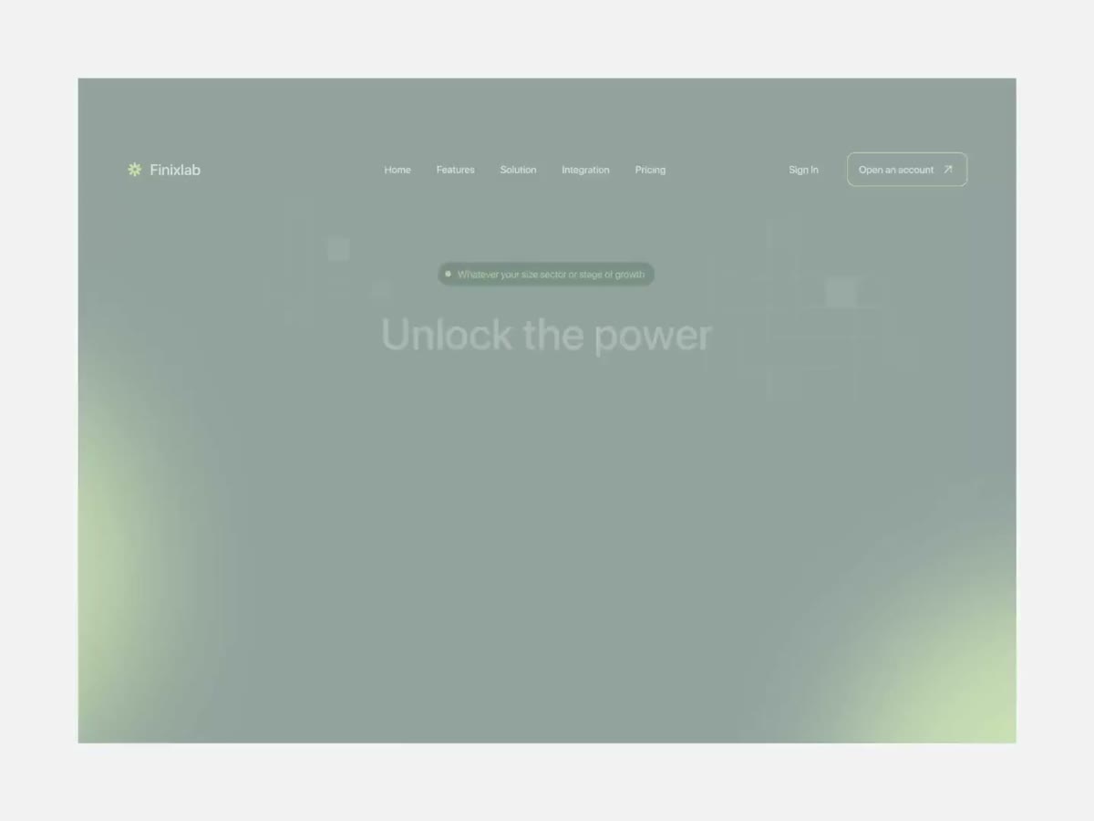 Finixlab 官网首屏动效